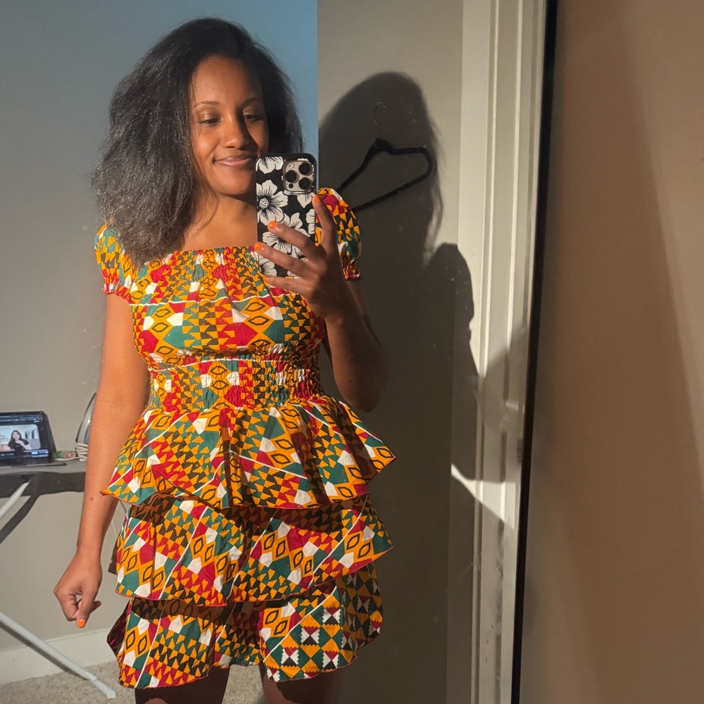 Colorful African Print Dress